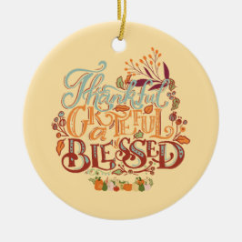 素朴カラフルな感謝の気持ち賛美 セラミックオーナメント