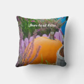 素朴カラフルな秋の庭 クッション (裏面)