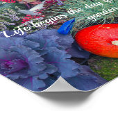 素朴カラフルな秋の庭 ポスター (角)