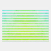 素朴カラフルストライプのグランジ ラッピングペーパーシート (正面3)