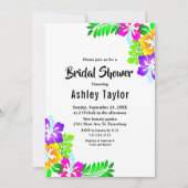 素朴カラフルバラ夏フローラブライダルシャワー 招待状 (正面)