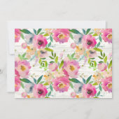 素朴カラフルフローラベビーシャワー招待状 招待状 (裏面)