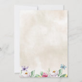 素朴カラフルフローラ蝶ベイビーシャワー サンキューカード (裏面)