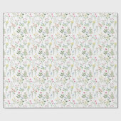 素朴カラフル山花フローラ包み紙 ラッピングペーパー (フラット)