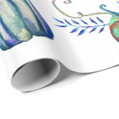 素朴カラフル押し潰しスケッチラップ紙 ラッピングペーパー (ロールコーナー)