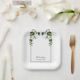 素朴カリ葉パイ結婚ズ ペーパープレート