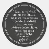 素朴カルボードバイブル聖句クリスチャンタイポグラフィ ラウンドシール (正面)