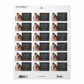 素朴カルボ結婚ード写真差出人住所 ラベル (フルシート)