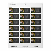 素朴カルボ結婚ード写真差出人住所 ラベル (フルシート)