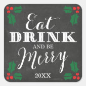 素朴カルボ食べードドリンクとビーメリーズ スクエアシール (正面)