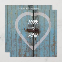 素朴カントリーバードドア結婚式招待状 招待状