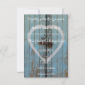 素朴カントリーバードドア結婚式招待状 招待状 (裏面)