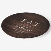 素朴カントリーバ食べンウッドドリンクとビー結婚したズ ペーパープレート (アングル)