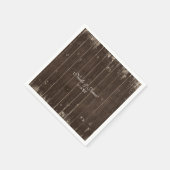 素朴カントリー動揺してウエスタン結婚ウッド スタンダードカクテルナプキン (角)