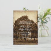 素朴カントリー・ツリーの動揺して結婚式招待状 招待状 (スタンド正面)