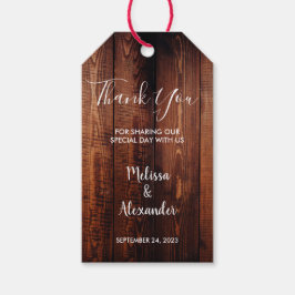 素朴カントリー・バ結婚ン・ウッド ギフトタグ
