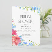 素朴カーネーション忘れとメノッツブライダルシャワー 招待状 (スタンド正面)