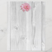 素朴ガーベラデイジーパーソナライズされた紙シート (裏面)