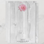 素朴ガーベラデイジーパーソナライズされた紙シート (正面/裏面)