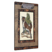 素朴キツネの木の幹へのステップ クリップボード (右)