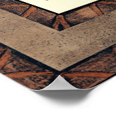 素朴キツネの木の幹へのステップ ポスター (角)