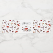 素朴キノコと蛾 ペットボトルラベル (シングルラベル)