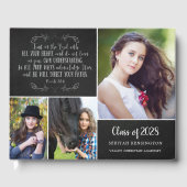 素朴キリスト教聖句の卒業写真 ゲストブック (正面)