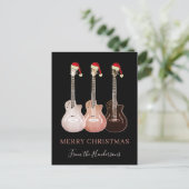 素朴ギターはクリスマスパーソナライズされた シーズンポストカード (スタンド正面)
