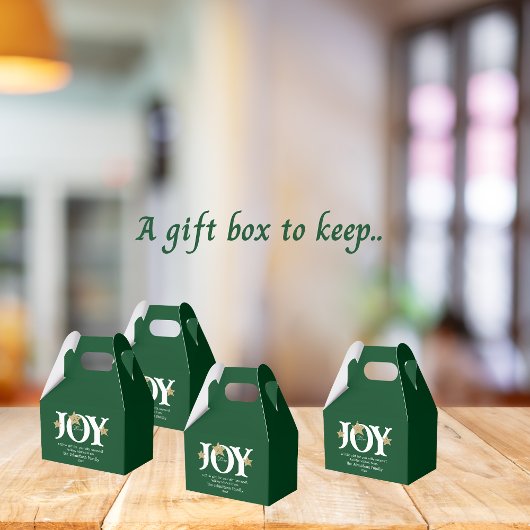 素朴ギフトのためにあなたシックなスクリプトかわいい緑の休日 フェイバーボックス