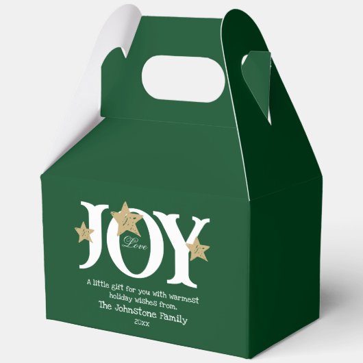 素朴ギフトのためにあなたシックなスクリプトかわいい緑の休日 フェイバーボックス (裏面)
