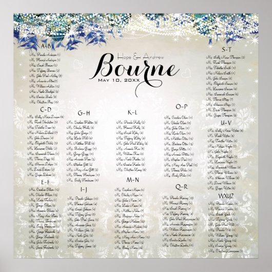 素朴クジャックネイビー素朴ク座席表 ポスター (正面)