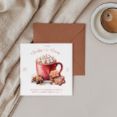 素朴クッキー&ココアホリデーパーティー招待状 招待状