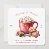 素朴クッキー&ココアホリデーパーティー招待状 招待状 (正面)