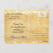 素朴クッ結婚ク・フェザー ポストカード (裏面)