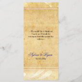 素朴クッ結婚ク・フェザー メニュー (裏面)