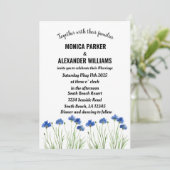 素朴クマノウ花フローラ結婚 招待状 (スタンド正面)