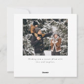 素朴クモダンリスマスの2つの写真の正方形 シーズンカード (裏面)