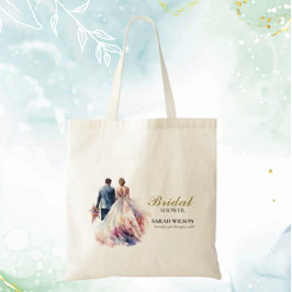 素朴クラシックボホフローラブライダルシャワー トートバッグ