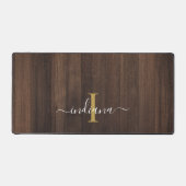 素朴クラシックモノグラムスクリプト名パーソナライズされた デスクマット (正面)