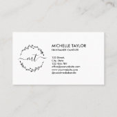 素朴クラシックラベンダーリース 名刺 (裏面)