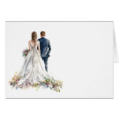 素朴クラシックBohoフローラ結婚のテーブルカード (正面横)