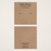 素朴クラフトスタッドイヤリング表示 (正面&裏面)