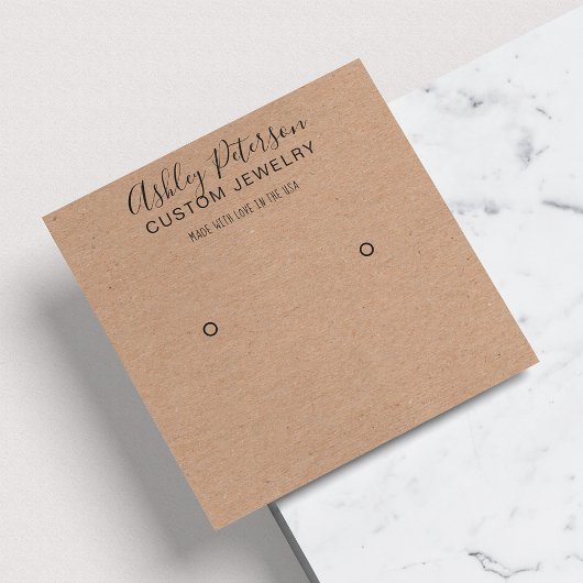 素朴クラフトスタッドイヤリング表示