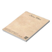 素朴クラフトミニマルqrコードトレンディー業 ノートパッド (回転)