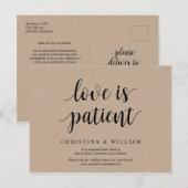 素朴クラフト恋は辛抱結婚延期 ポストカード (正面/裏面)