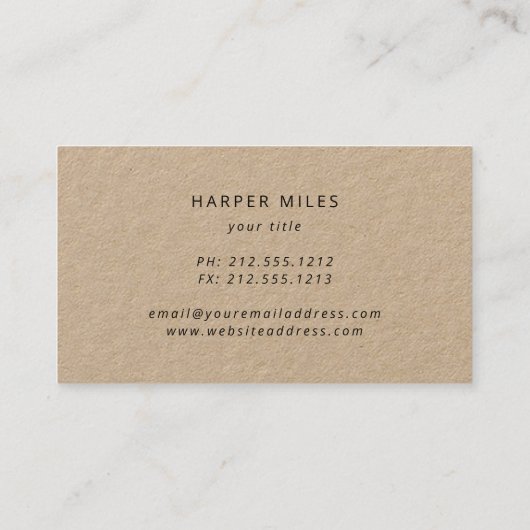 素朴クラフト紙犬トレーナー名刺 名刺 (裏面)