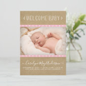 素朴クラフト誕生発表 案内状 (スタンド正面)