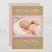 素朴クラフト誕生発表 案内状 (正面/裏面)