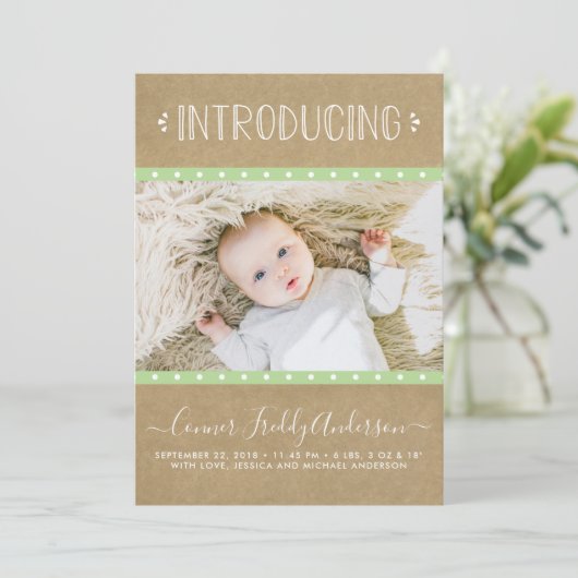 素朴クラフト誕生発表 案内状