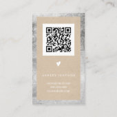 素朴クラフ銀ホワイトロゴオーダ感謝していユー 名刺 (裏面)